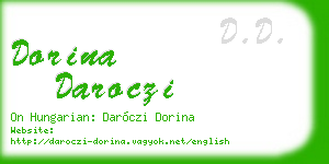 dorina daroczi business card