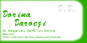 dorina daroczi business card